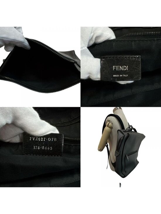 Fendi Backpack Leather Gray